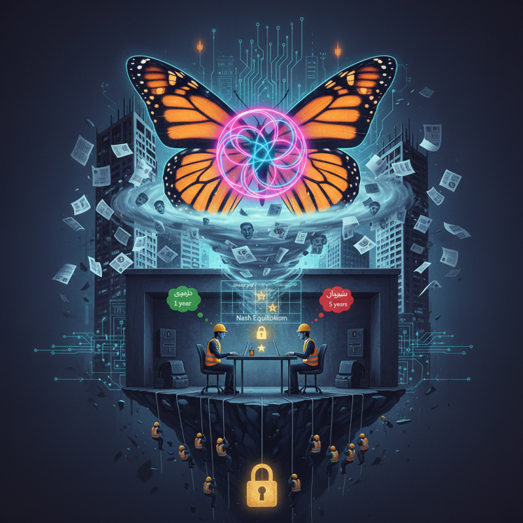 نظریه آشوب، اثر پروانه ای، معمای زندانی و تعادل نَش